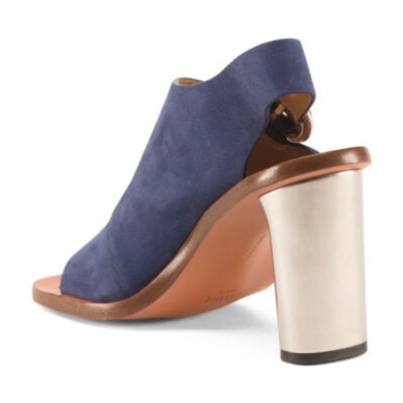 ❤️ $890 CELINE Blue Suede Strappy BAM BAM Sandal - Picture 2 of 8